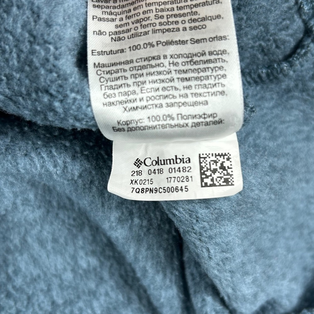 Columbia Castle Peak Pullover Fleece Hoodie Blue Heathered Woman's‎ Small - Picture 9 of 10
